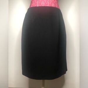 Michele Y2K lined pencil mini skirt aid slit Black size 12
